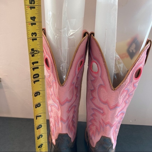 NWT Masterson sz 6 pink brown leather embroidered cowgirl boots - Picture 16 of 16